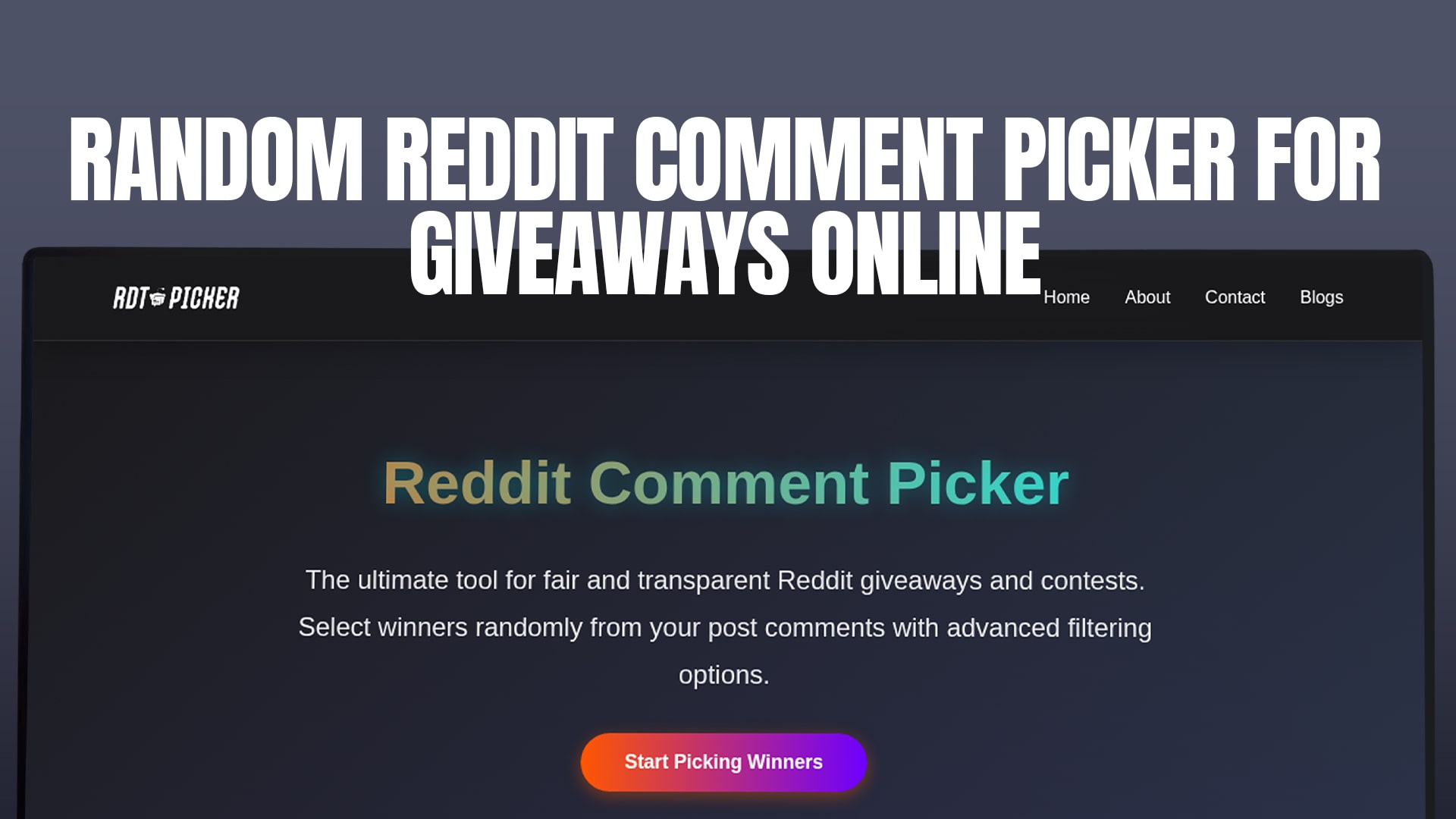 Random Reddit Comment Picker for Giveaways Online