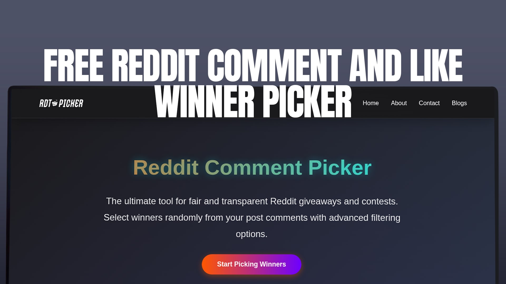 Free Reddit Comment and Like Winner Picker