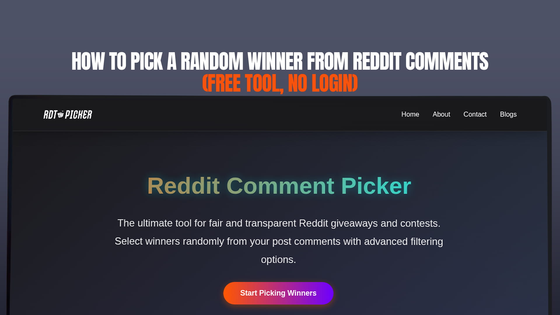 How to Pick a Random Winner from Reddit Comments (Free Tool, No Login)