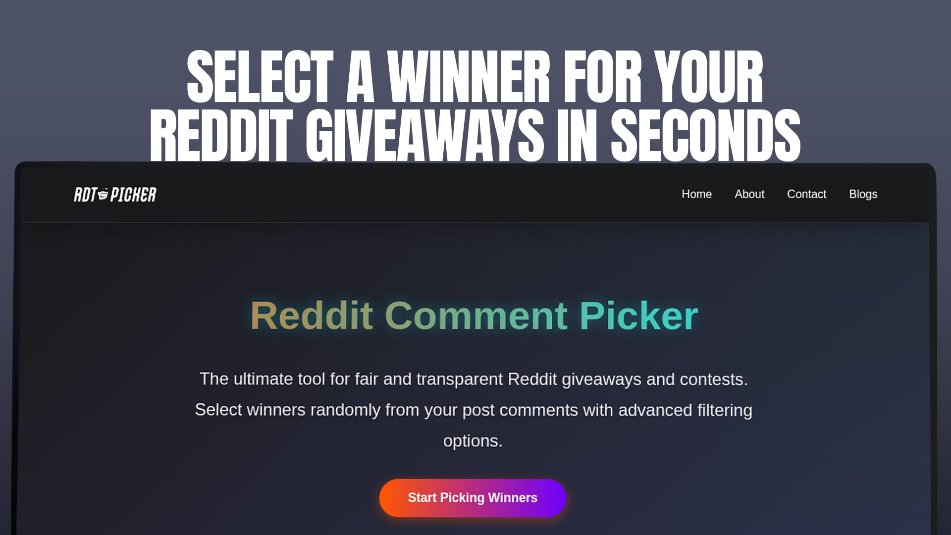Select a Winner for your Reddit Giveaways in Seconds