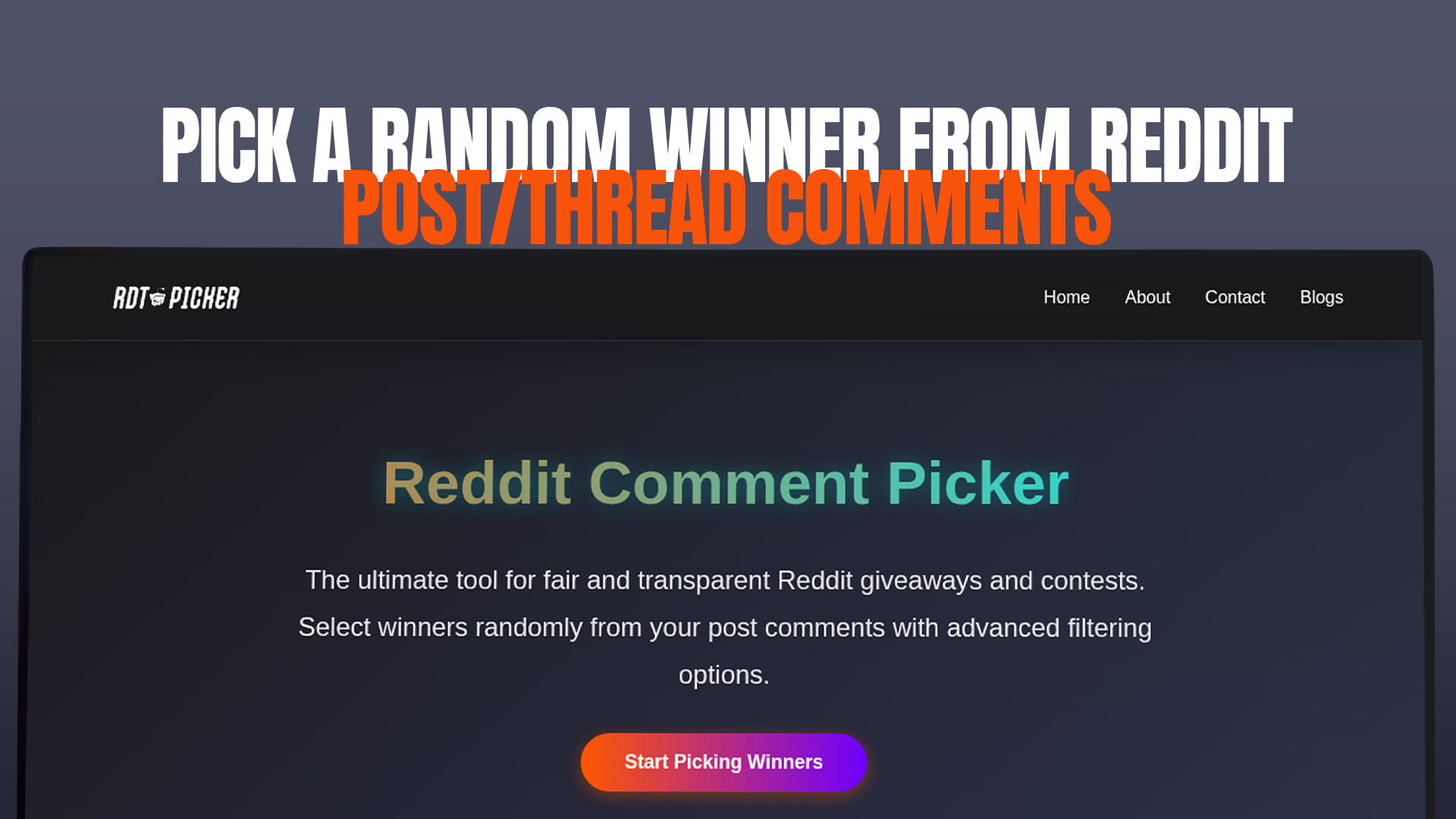Pick a Random Winner from Reddit Post/Thread Comments