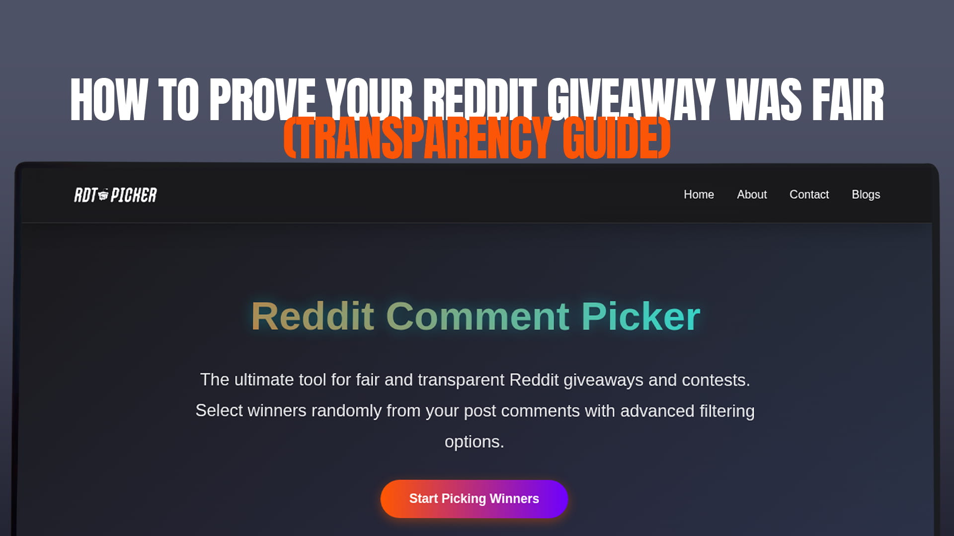 How to Prove Your Reddit Giveaway Was Fair (Transparency Guide)