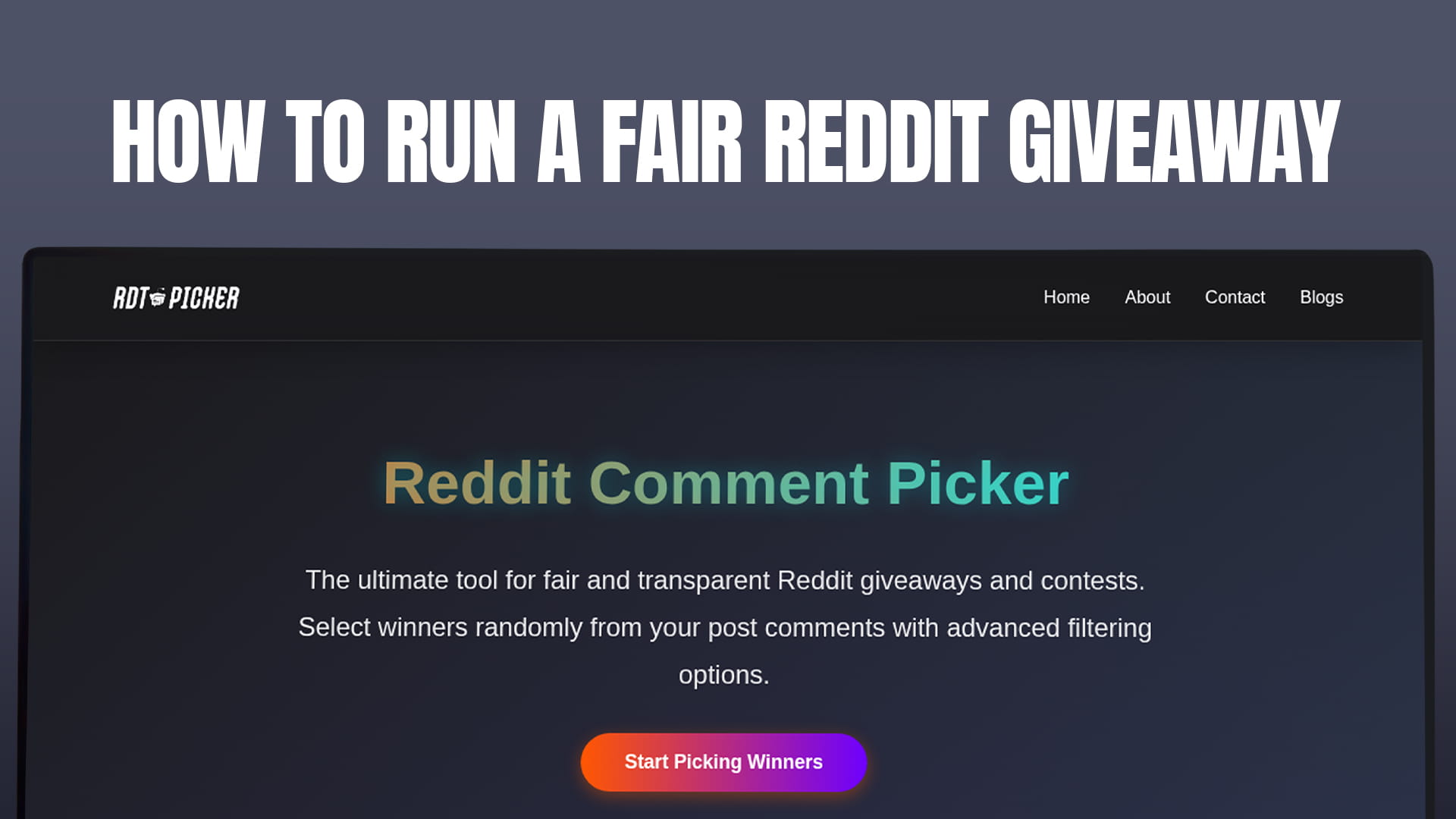 How to Run a fair Reddit Giveaway