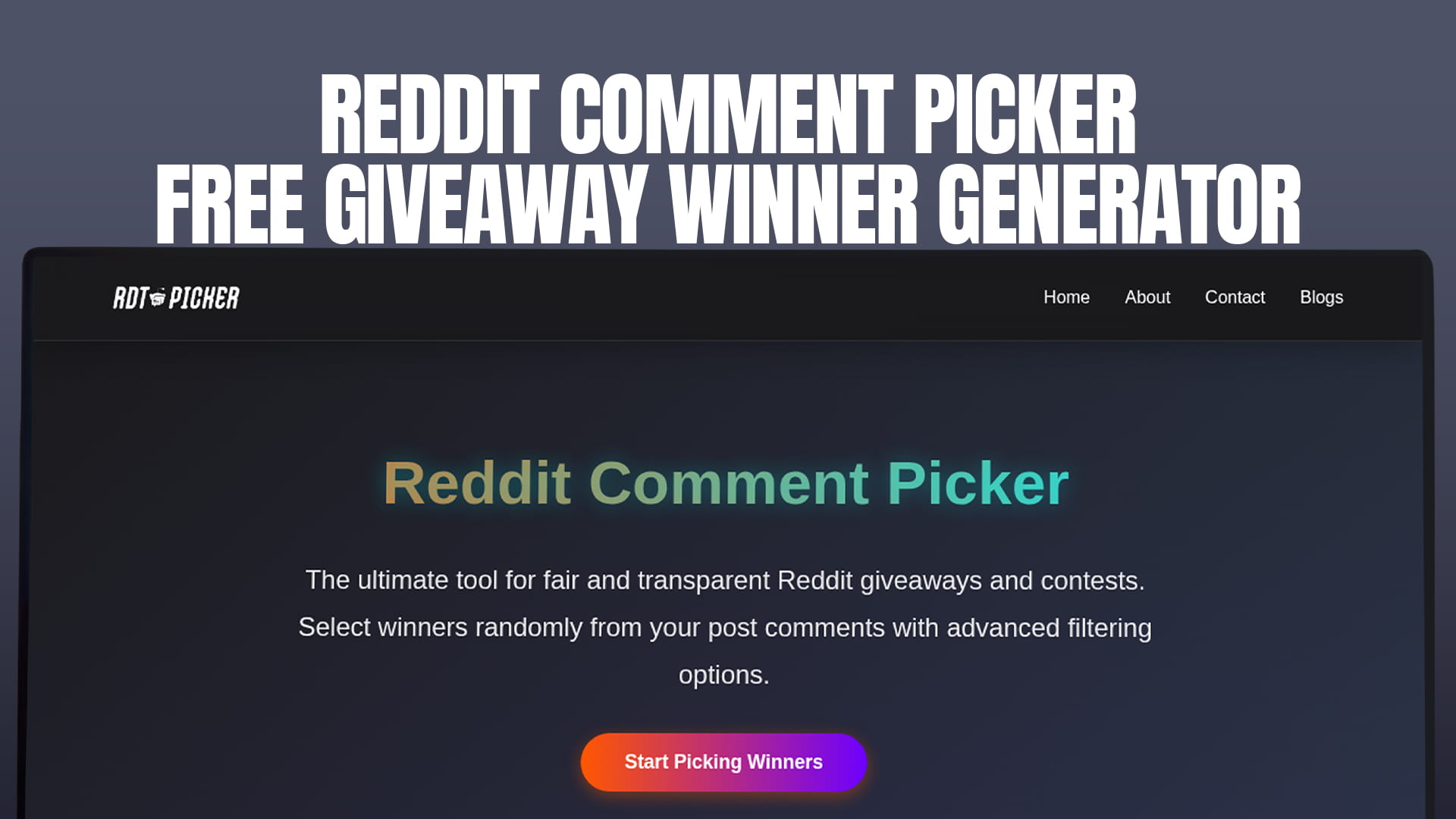 Reddit Comment Picker - Free Giveaway Winner Generator