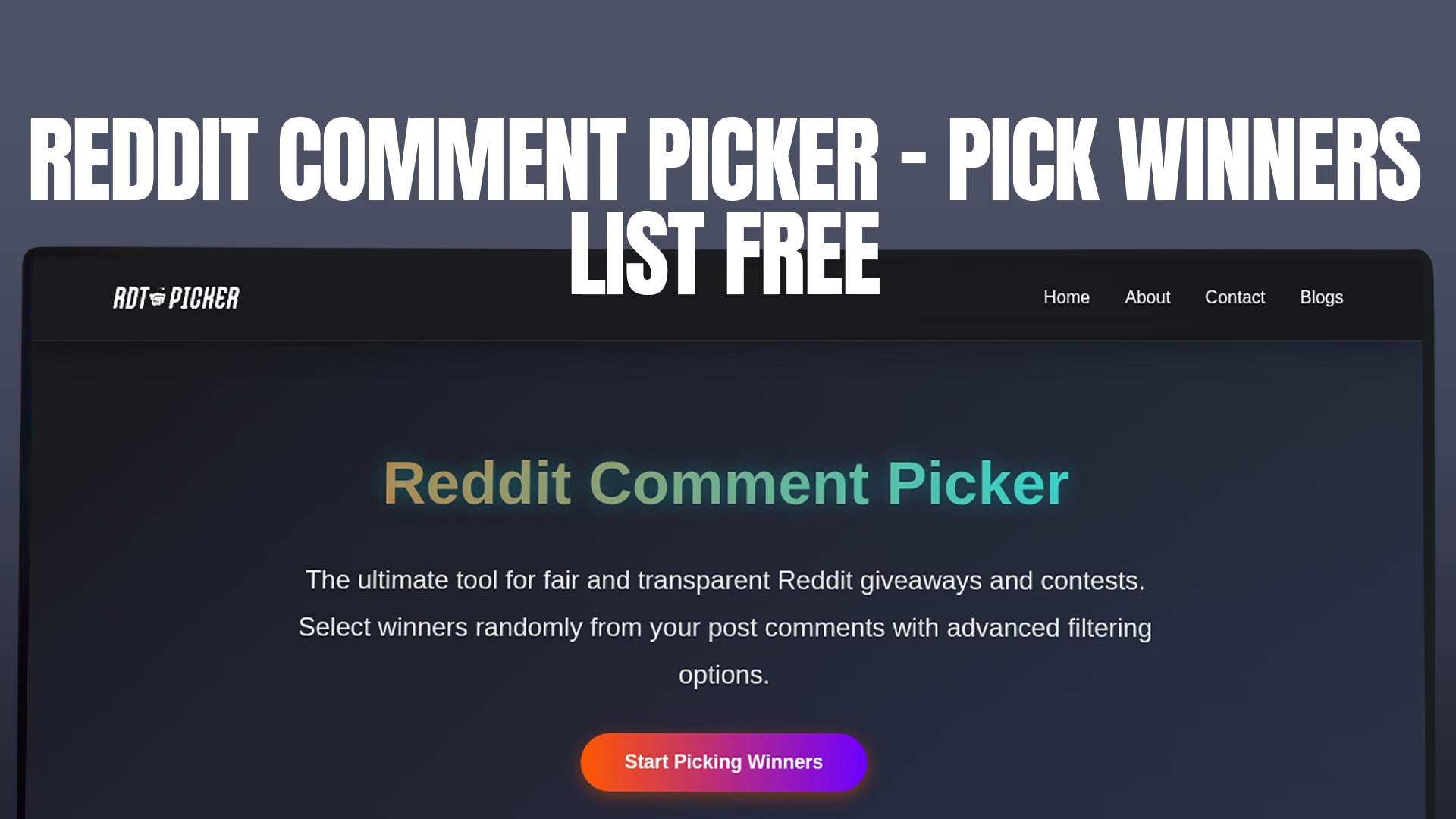 Reddit Comment Picker - Pick Winners List Free